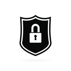 Security icon in flat style. Shield security symbol for your web site design, logo, app, UI Vector EPS 10.