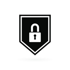 Security icon in flat style. Shield security symbol for your web site design, logo, app, UI Vector EPS 10.