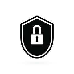 Security icon in flat style. Shield security symbol for your web site design, logo, app, UI Vector EPS 10.