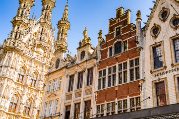 Fototapeta na wymiar It's Architecture in Leuven Flemish Region, Belgium
