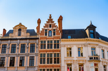 It's 16th-century Guildhouses at the Markt Square in Antwerp, Belgium