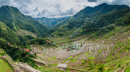 Fototapeta na wymiar View of Batad Rice Terraces at Luzon island, Philippines