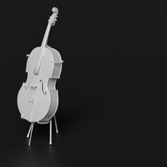 3D cello  abstract wallpaper background