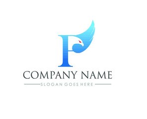 P Eagle business logo design