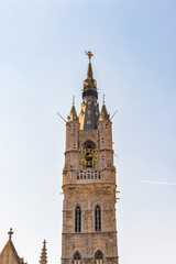 Fototapeta na wymiar It's Belfry of the historic part of Ghent, Belgium.