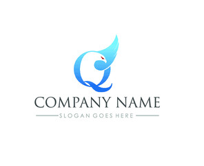 Q Eagle business logo design