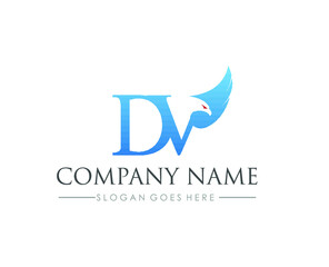 D V Eagle business logo design