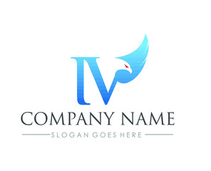 I V Eagle logo business logo