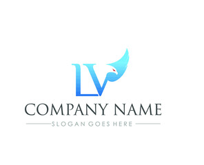 L V Eagle company logo design