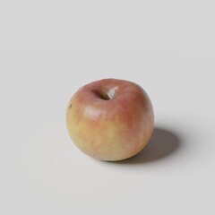 3D low poly fruit apple abstract wallpaper