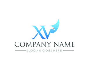X V Eagle logo business logo