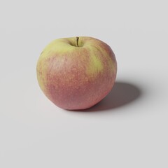 3D low poly fruit apple abstract wallpaper
