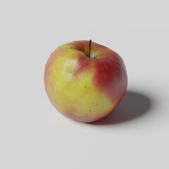 3D low poly fruit and vegetable abstract wallpaper