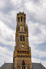 Fototapeta na wymiar It's Belfort tower in the Historic Centre of Bruges, Belgium. part of the UNESCO World Heritage site