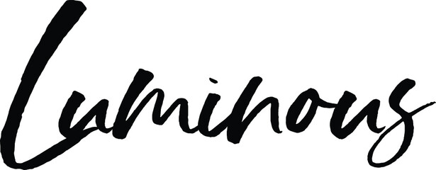 Luminous quote. Modern calligraphy text. Vector hand-drawn illustration black and white