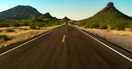 Road with mountains