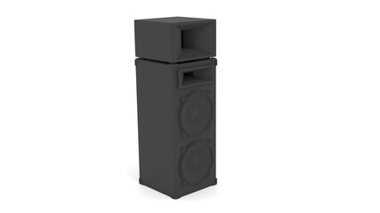 3D low poly speaker mock up background