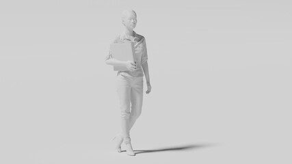 Fototapeta na wymiar 3D white business people render