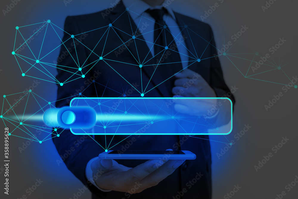 Poster graphics padlock for web data information security application system