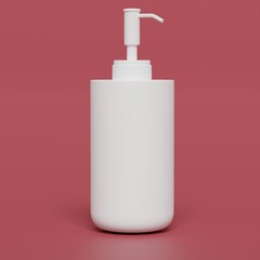 3D mock up cosmetic container