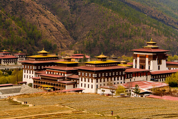 Nature of Thimhu, the capital and largest and the only city the Kingdom of Bhutan