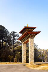 108 memorial chortens or stupas known as Druk Wangyal Chortens, Dochula Pass, Bhutan