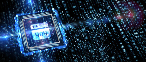 Error page 404 message. Http 404 error not found page template concept. Business, Technology, Internet and network concept.