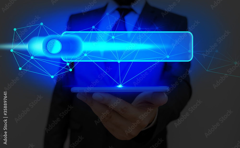 Poster graphics padlock for web data information security application system