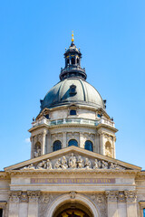 Fototapeta na wymiar It's St. Stephen's Basilica, a Roman Catholic basilica in Budapest, Hungary.