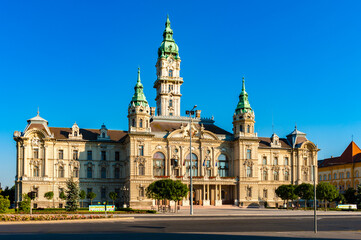 Fototapeta na wymiar It's Town Hall of Gyor, Hungary