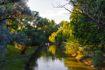 It's River Raba in Gyor, Hungary