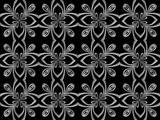 Seamless pattern design with floral background elements, beautiful ornaments, black, white, orange, pink, red, green, yellow, blue, gray, purple

