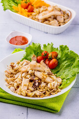 Fried squid with garlic