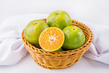 Orange fresh fruit