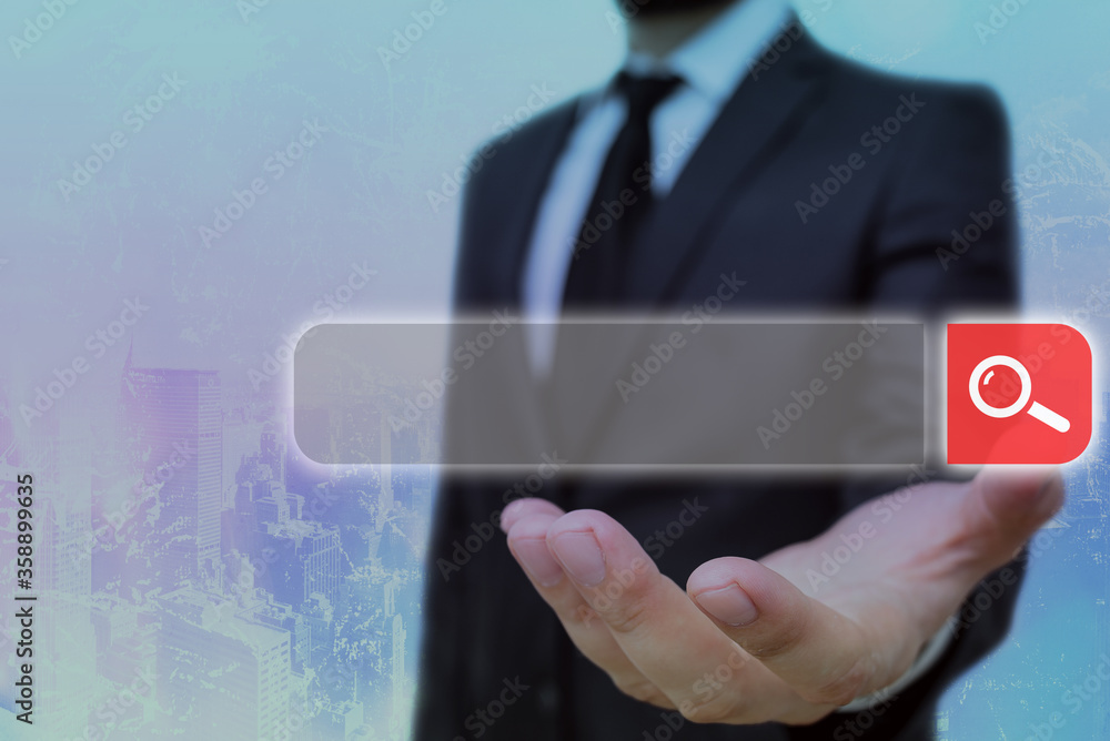 Poster web search digital information futuristic technology network connection