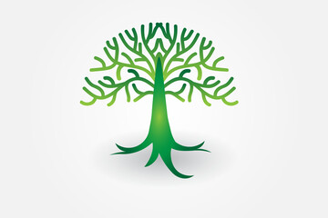 Obraz premium Tree of life ecology logo vector