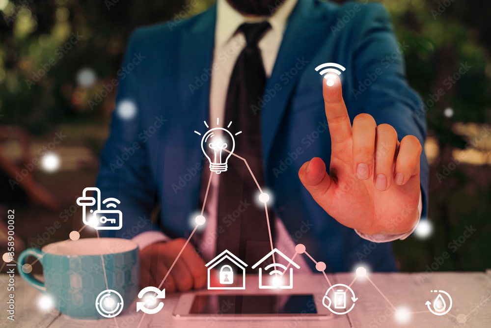 Aufkleber internet technology wireless wi fi connections and networking concept.