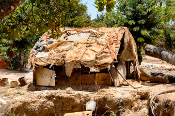 Old poor House in Guinea Bissau, western Africa