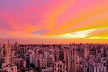 Great cityscape. Sunset view in the urban city. Colored skyline view. Great cityscape. Sunset view in the urban city. Colored skyline. Great cityscape. Sunset view in the urban city. Colored skyline.