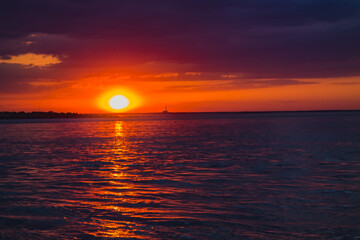 sunset over the sea