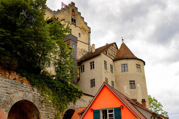 Old Castle of Meersburg, a town of Baden-Wurttemberg in Germany at Lake Constance.