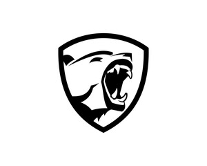 The bear roared inside the shield