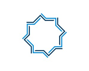 Hexagonal star abstract