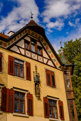 Typical houses in Konstanz, a small town in Germany