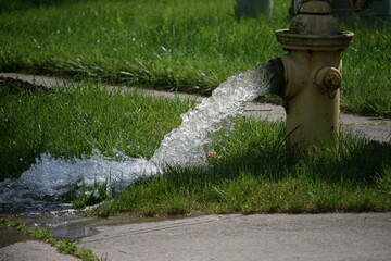 Water Gushing From Fire Hydrant