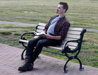 Young man outdoors, portrait