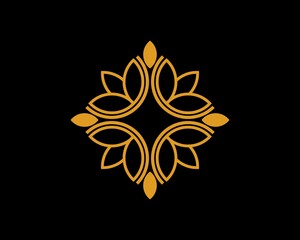 Abstract leaf and flower