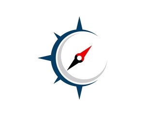 C Letter with compass