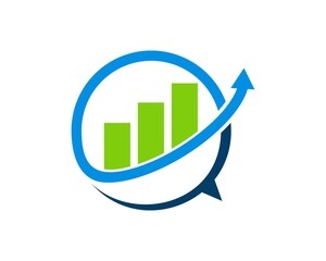 Chart growth up inside bubble chat