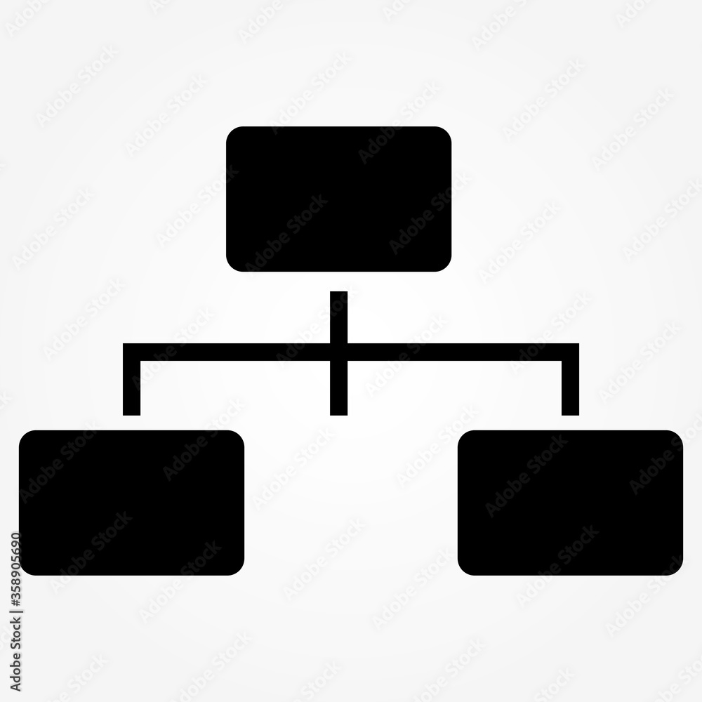 Poster hierarchical graph structure icon design